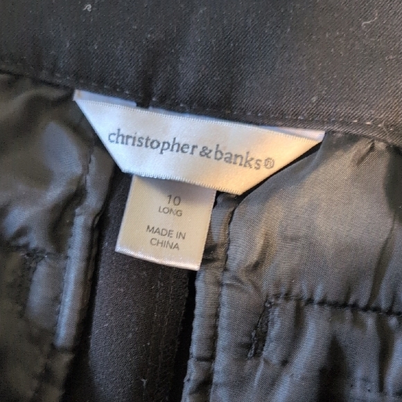 5 for $25: Christopher & Banks Elegant Black Pull On Trousers - Picture 2 of 2